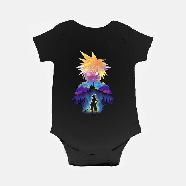 Midnight Hearts-baby basic onesie-dandingeroz