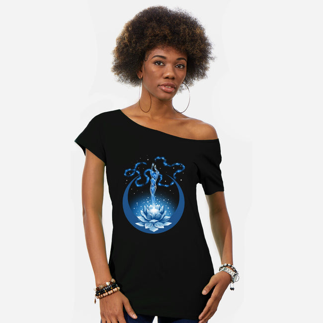 Millennium Crystal-womens off shoulder tee-Kat_Haynes