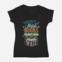 Million Books I Haven't Read-womens v-neck tee-neverbluetshirts