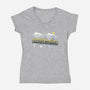 Min at Work-womens v-neck tee-trheewood