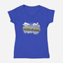 Min at Work-womens v-neck tee-trheewood