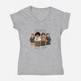 Mini Crowd-womens v-neck tee-powerpig