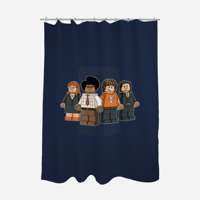 Mini Crowd-none polyester shower curtain-powerpig