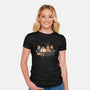 Mini Crowd-womens fitted tee-powerpig