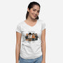 Mini Crowd-womens v-neck tee-powerpig