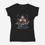 Mini Hunters-womens v-neck tee-Matt Parsons