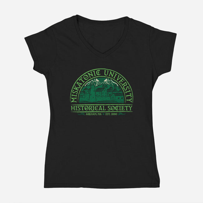 Miskatonic History Society-womens v-neck tee-MJ