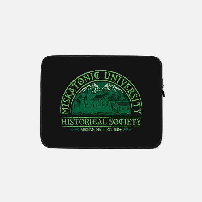 Miskatonic History Society-none zippered laptop sleeve-MJ