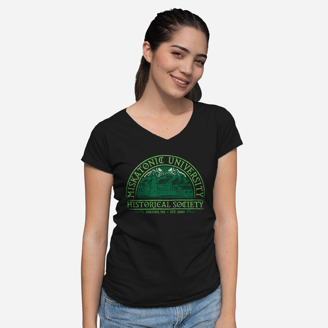 Miskatonic History Society-womens v-neck tee-MJ