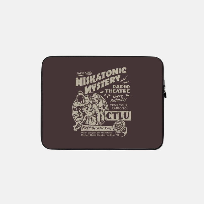 Miskatonic Mystery-none zippered laptop sleeve-heartjack