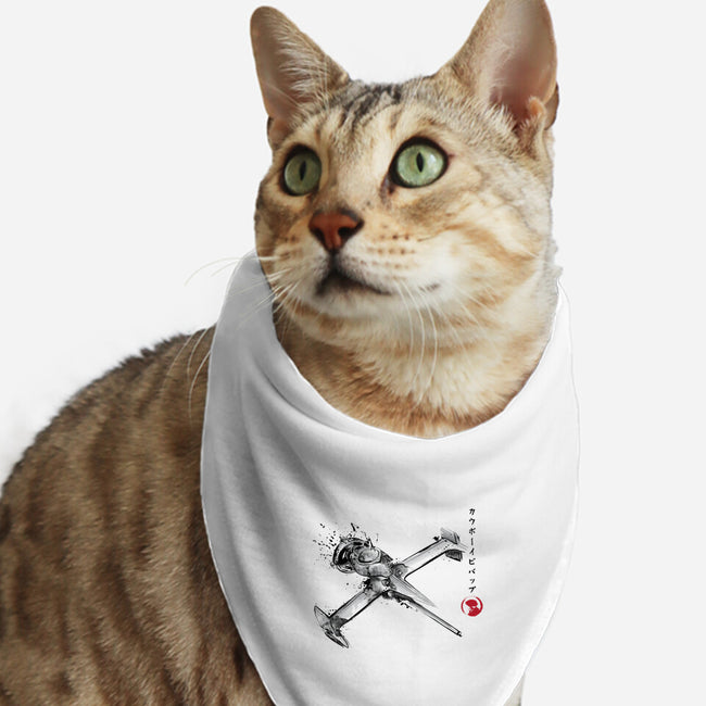 MONO Racer Sumi-e-cat bandana pet collar-DrMonekers