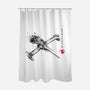 MONO Racer Sumi-e-none polyester shower curtain-DrMonekers