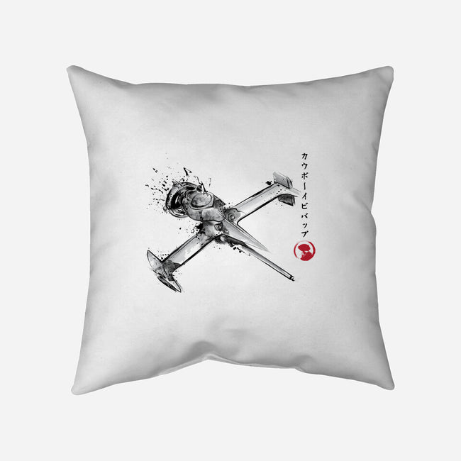 MONO Racer Sumi-e-none removable cover throw pillow-DrMonekers