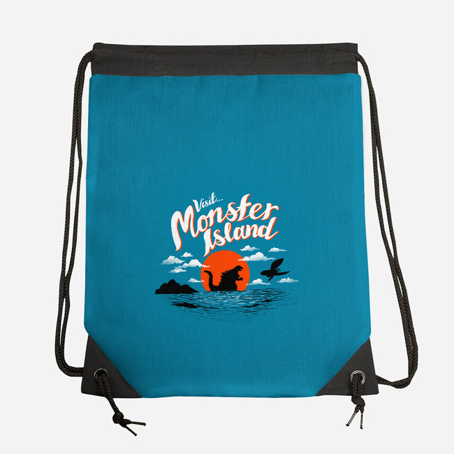 Monster Island-none drawstring bag-AustinJames