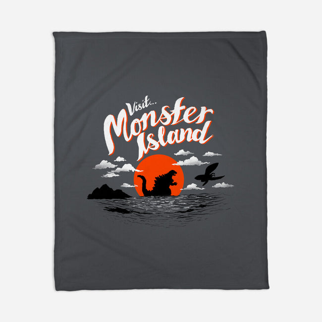 Monster Island-none fleece blanket-AustinJames