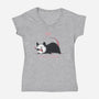 Mood Possum-womens v-neck tee-ChocolateRaisinFury
