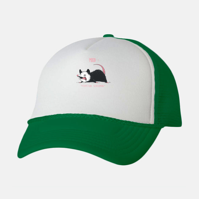 Mood Possum-unisex trucker hat-ChocolateRaisinFury