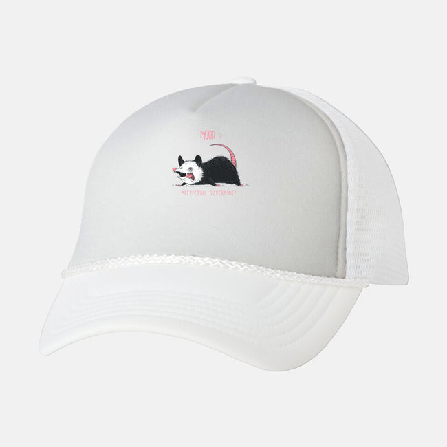 Mood Possum-unisex trucker hat-ChocolateRaisinFury