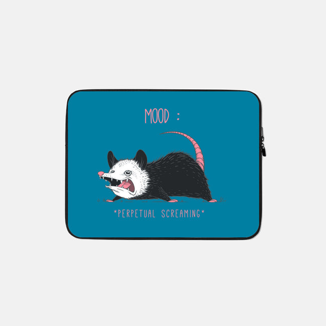 Mood Possum-none zippered laptop sleeve-ChocolateRaisinFury