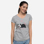 Mood Possum-womens v-neck tee-ChocolateRaisinFury