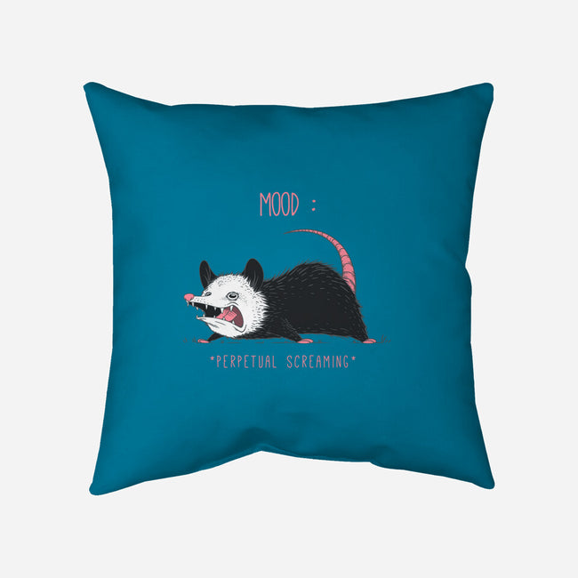Mood Possum-none removable cover w insert throw pillow-ChocolateRaisinFury