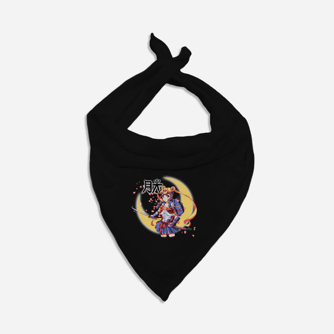 Moon Light Samurai-dog bandana pet collar-Coinbox Tees