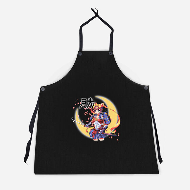 Moon Light Samurai-unisex kitchen apron-Coinbox Tees