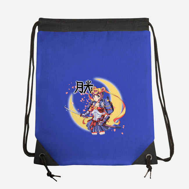 Moon Light Samurai-none drawstring bag-Coinbox Tees