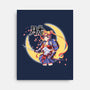 Moon Light Samurai-none stretched canvas-Coinbox Tees