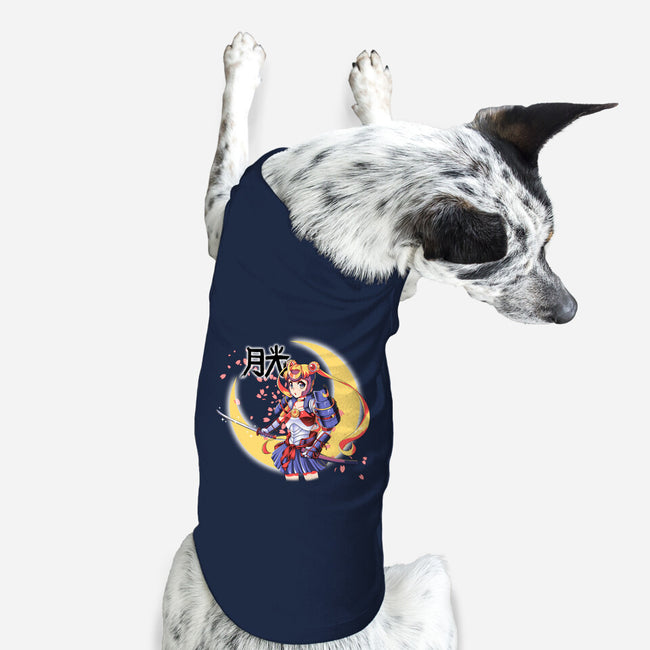 Moon Light Samurai-dog basic pet tank-Coinbox Tees