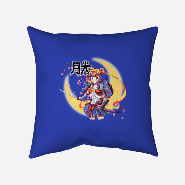Moon Light Samurai-none non-removable cover w insert throw pillow-Coinbox Tees