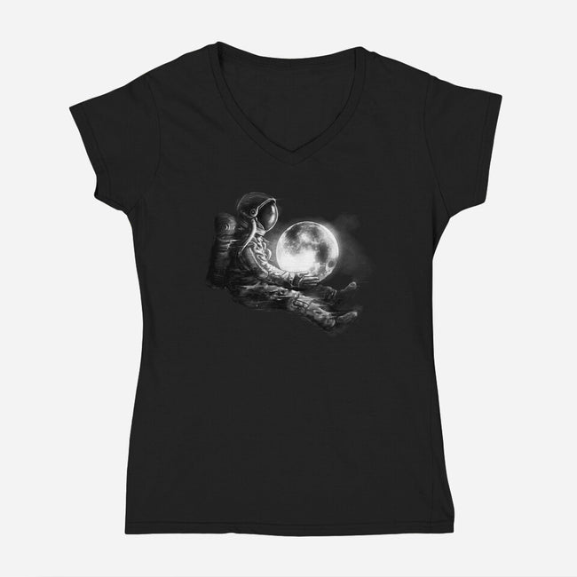 Moon Play-womens v-neck tee-nicebleed