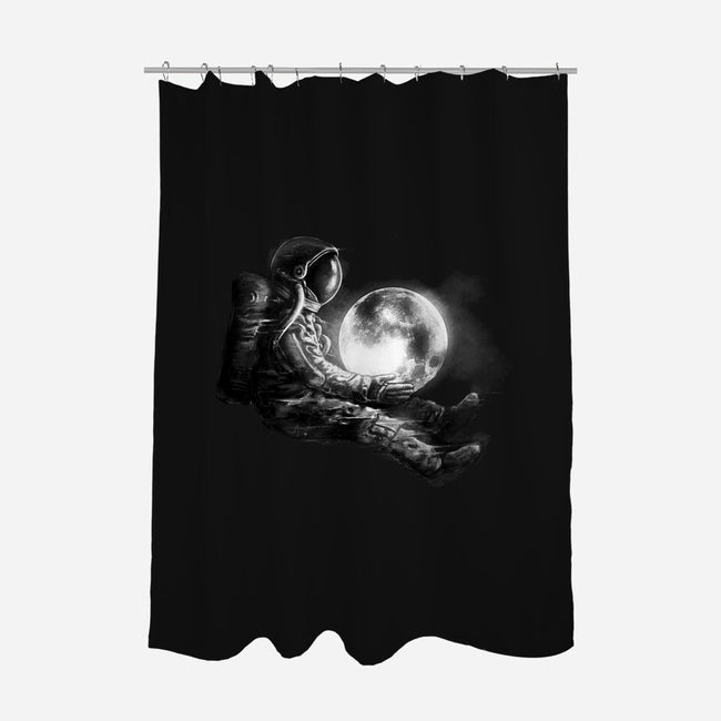 Moon Play-none polyester shower curtain-nicebleed