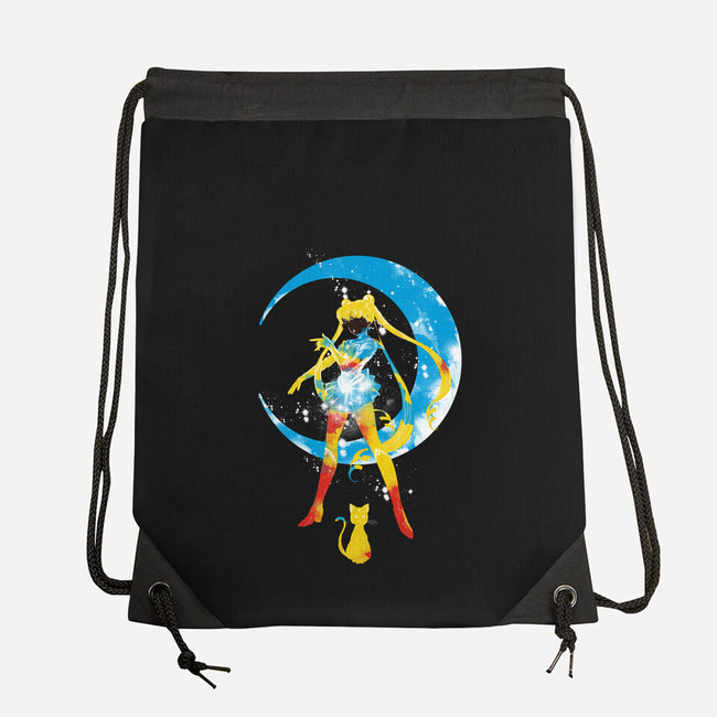 Moon Splash-none drawstring bag-kharmazero