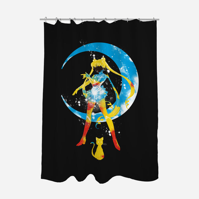 Moon Splash-none polyester shower curtain-kharmazero