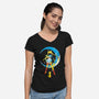 Moon Splash-womens v-neck tee-kharmazero