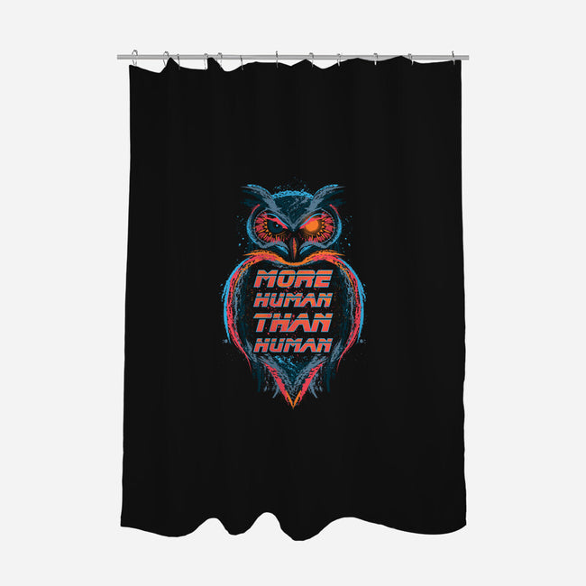 More Human Than Human-none polyester shower curtain-beware1984