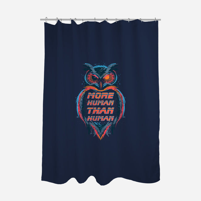 More Human Than Human-none polyester shower curtain-beware1984