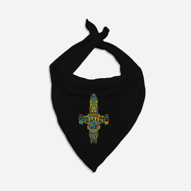 Mosaic on the Wind-cat bandana pet collar-kharmazero