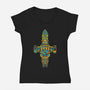 Mosaic on the Wind-womens v-neck tee-kharmazero