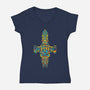 Mosaic on the Wind-womens v-neck tee-kharmazero