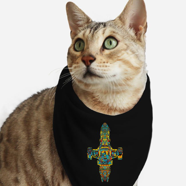 Mosaic on the Wind-cat bandana pet collar-kharmazero