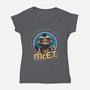 Mr. E.T.-womens v-neck tee-Captain Ribman