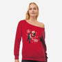 Mrs. Nuka Claus-womens off shoulder sweatshirt-steevinlove