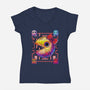 Ms Pac Muertos-womens v-neck tee-MoniWolf