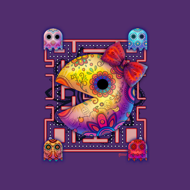 Ms Pac Muertos-none removable cover w insert throw pillow-MoniWolf