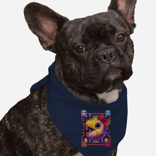 Ms Pac Muertos-dog bandana pet collar-MoniWolf