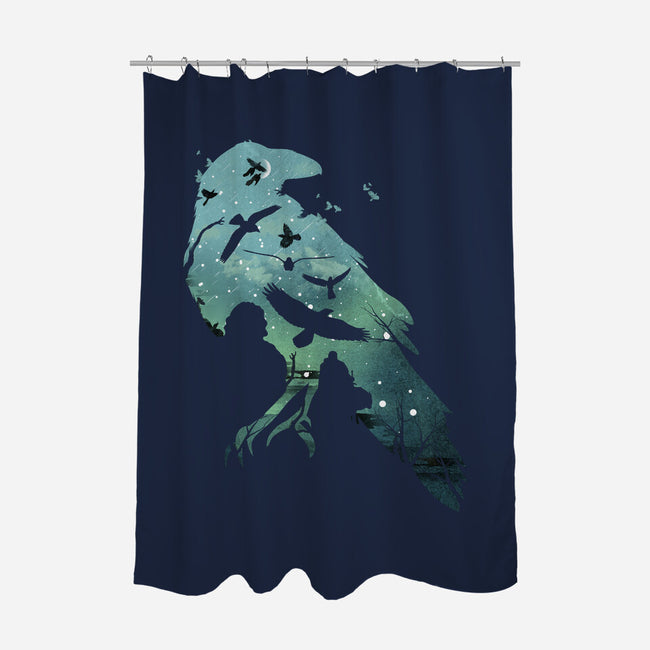 Murder of Crows-none polyester shower curtain-dandingeroz