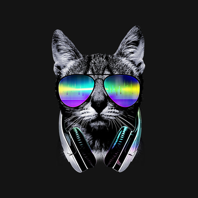 Music Lover Cat-womens off shoulder sweatshirt-clingcling