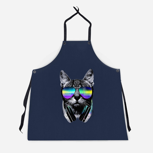 Music Lover Cat-unisex kitchen apron-clingcling